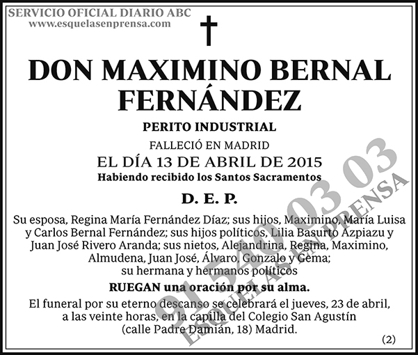 Maximino Bernal Fernández